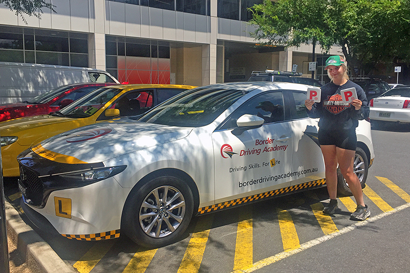 BDA student passing her driving test